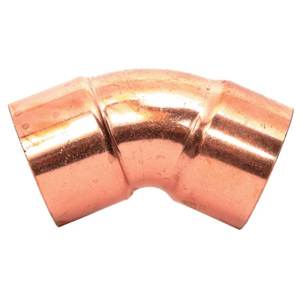 45 degree copper bend